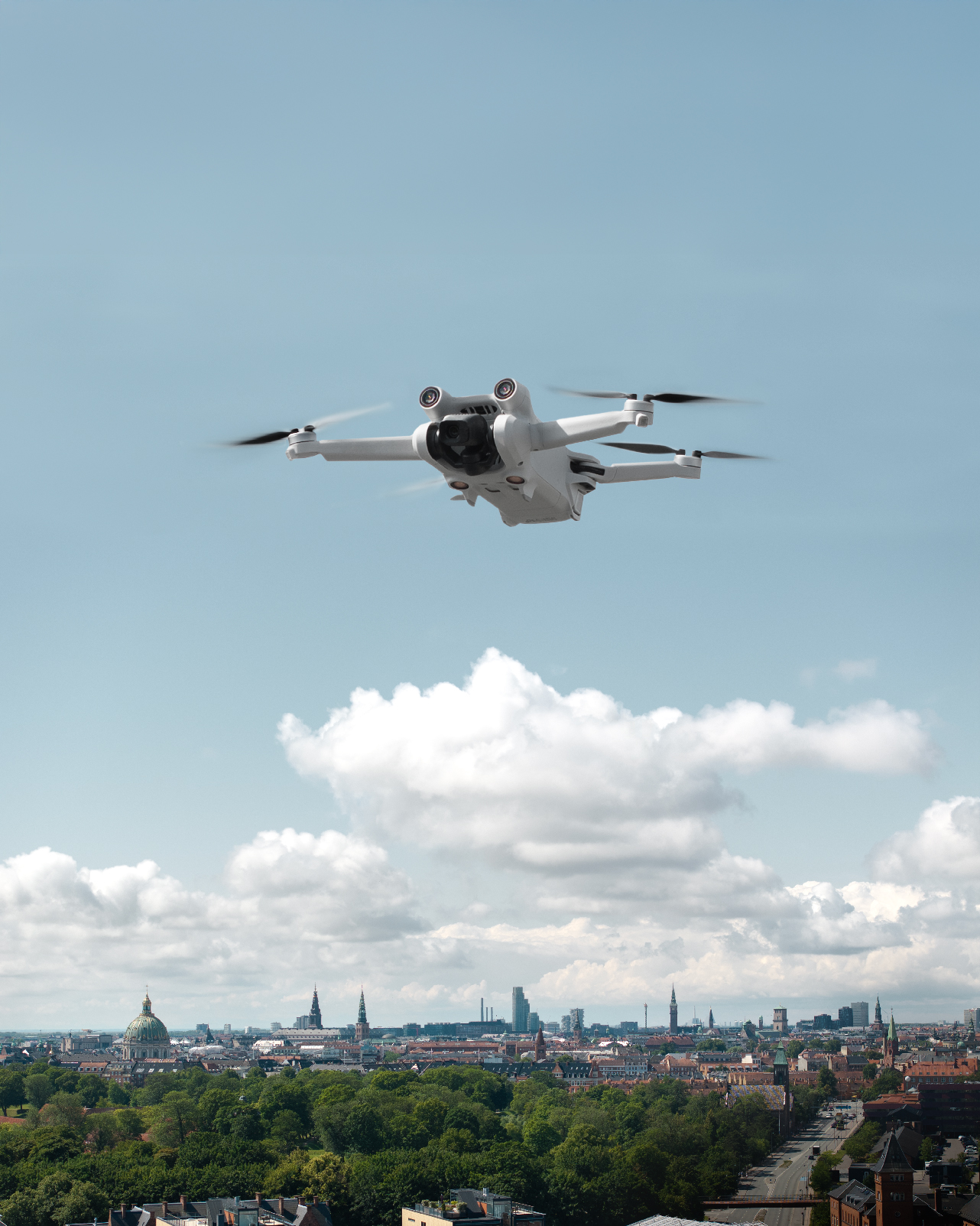 Drone på vej på droneinspektion